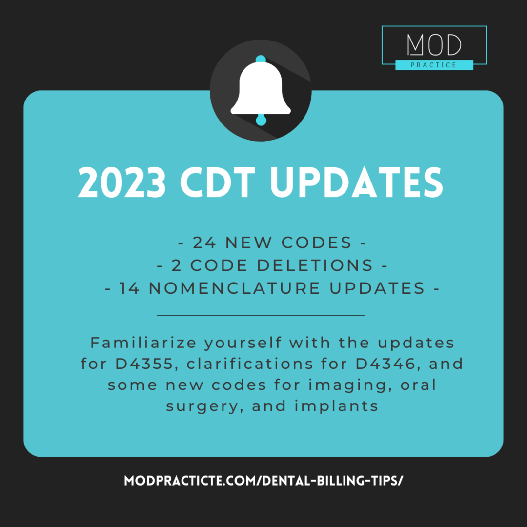 2023 CDT CODE UPDATES MODPractice